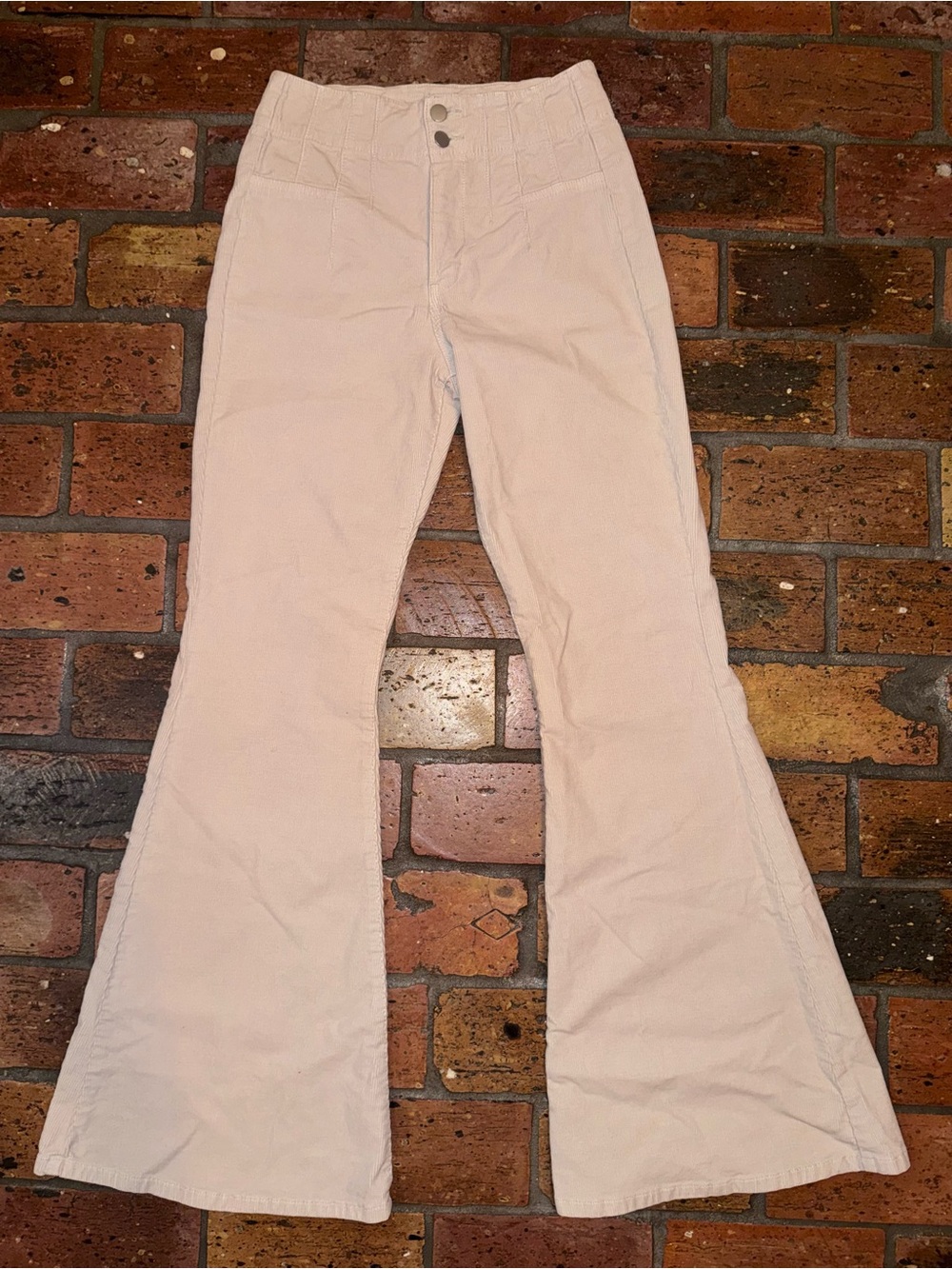 Altar'd State Cream High-Waist Corduroy Flare Pants - Picture 2 of 9